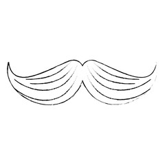 Canvas Print - mustache hipster style accessory vector illustration design