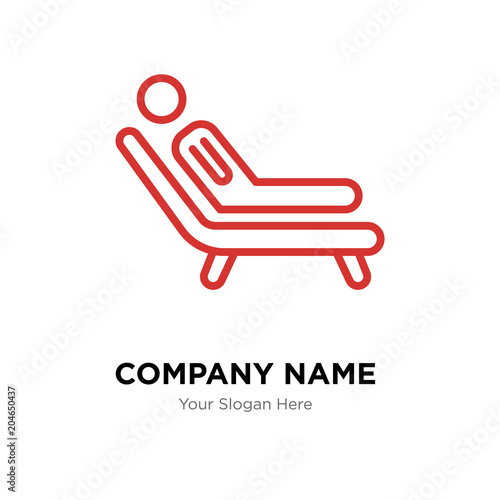 Man Lying On A Deck Chair Of A Spa Company Logo Design Template Colorful Vector Icon For Your Business Brand Sign And Symbol Buy This Stock Vector And Explore Similar Vectors