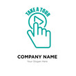 take a tour company logo design template, colorful vector icon for your business, brand sign and symbol