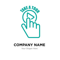 take a tour company logo design template, colorful vector icon for your business, brand sign and sym
