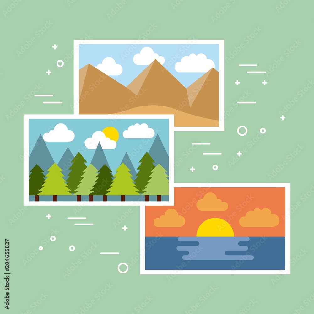 collection gallery photo artistic picture vector illustration Stock ...