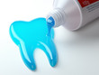 © Maksym Yemelyanov - Toothpaste in the shape of tooth coming out from toothpaste tube. Brushing teeth dental concept.