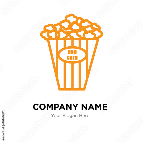 Popcorn Kernel Company Logo Design Template Colorful Vector Icon Popcorn Kernel Company Logo Design Template Colorful Vector Icon For Your Business Brand Sign And Symbol