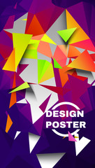 Wall Mural - Colorful background with triangles for poster design