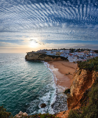 Wall Mural - evening sunset atlantic coastline, algarve, portugal
