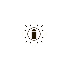 Poster - battery icon. sign design