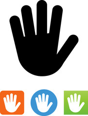 Sticker - Vector Hand Stop Icon