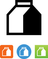 Wall Mural - Vector Milk Carton Icon