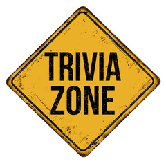 Wall Mural - Trivia zone vintage rusty metal sign