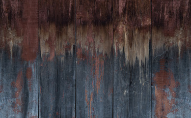 Wall Mural - Old wood plank texture, faded painted wood texture background