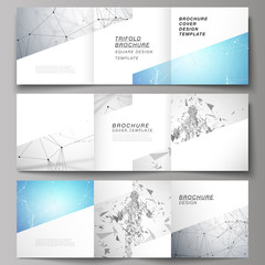 Poster - minimal vector illustration of editable layout. modern creative covers design templates for trifold 