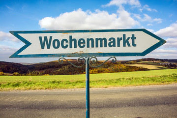 Sticker - Schild 251 - Wochenmarkt