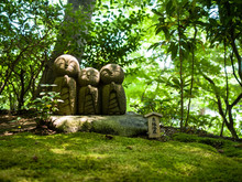 Praying Stone Statues In Japan