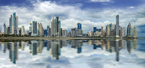 Fototapete - Panoramic view of Panama City Skyline