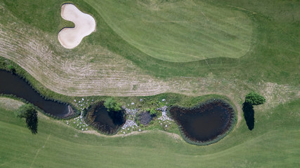 Poster - Drone view of a golf course