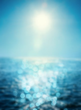 Abstract Sea And Ocean Blurred Summer Background.