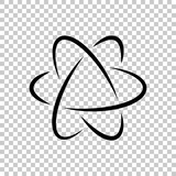 Fototapeta  - scientific atom symbol, logo, simple icon. On transparent background.