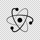 Fototapeta  - scientific atom symbol, logo, simple icon. On transparent background.