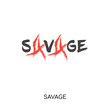 savage logo isolated on white background