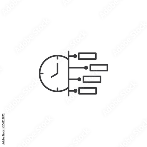 Cuadros en Lienzo line planning icon on white background