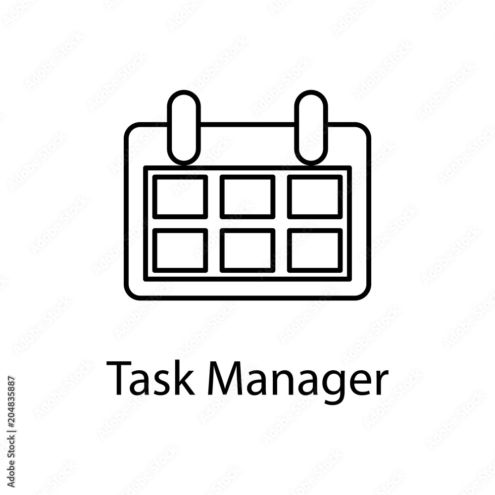 task manager icon. Element of web icon with name for mobile concept and ...