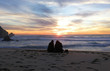 Beautiful sunset at Panther beach, California