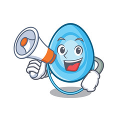 Sticker - With megaphone oxygen mask character cartoon