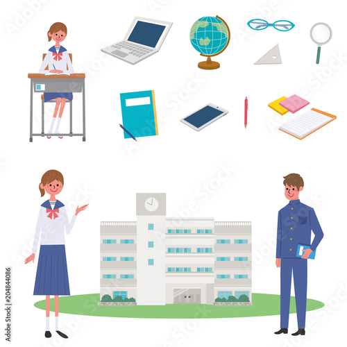 学校生活 イラスト セット Stock Vector Adobe Stock 学校生活 イラスト セット Stock Vector Adobe Stock