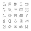 © djvectors - Modern Simple Set of video, photos, bookmarks, files Vector outline Icons. Contains such Icons as  tag,  cd,  high, panorama,  report, hd and more on white background. Fully Editable. Pixel Perfect.