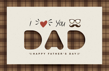 Wall Mural - Happy Fathers Day greeting card design