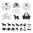Pets, Cats and Dogs Logo, Symbols, Signs, Grooming Shop or Salon