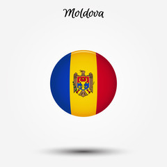 Wall Mural - Flag of Moldova icon