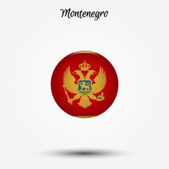 Wall Mural - Flag of Montenegro icon