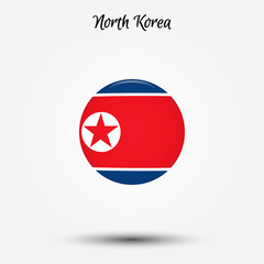 Wall Mural - Flag of North Korea icon