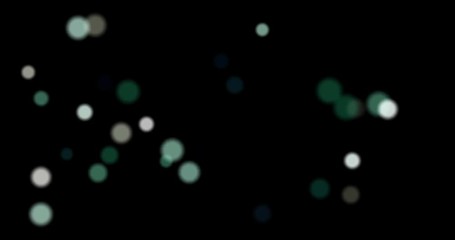 Wall Mural - abstract background with many colored spheres of light floating on and off on black. colored circles