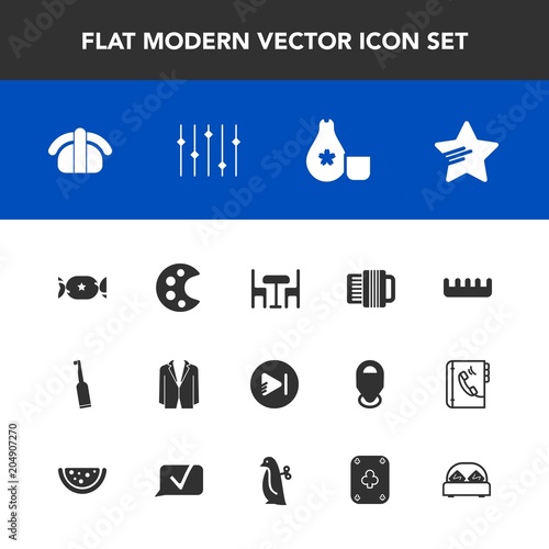 Modern Simple Vector Icon Set With Beauty Double Palette