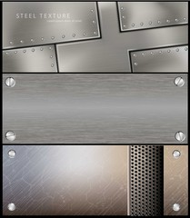 metall steel banner for facebook vector Design