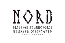 Decorative Geometric Narrow Slab Serif Font