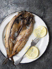 Wall Mural - rustic smoked english kippers