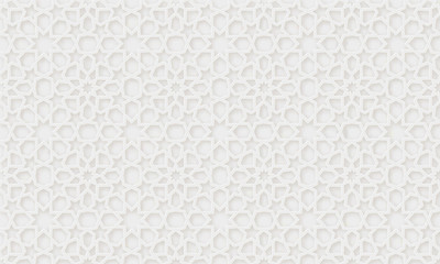 Arabic pattern background. Islamic ornament vector. Geometric 3d shape. Texture arabian traditional motif