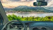 © marcorubino - Car windshield with view of Salo town, Lake Garda, Italy