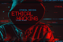 Ethical Hacking Concept With Faceless Hooded Male Person