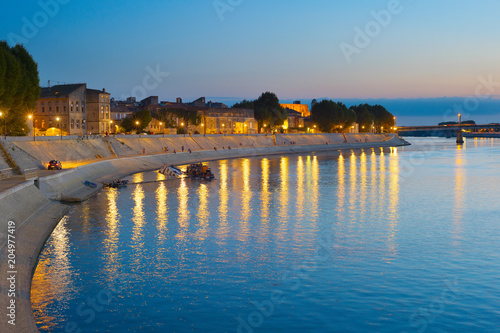 People walking embankment A...