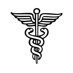 Wall Mural - Caduceus medical symbol