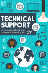 Aufkleber - Technical support and customer service banner