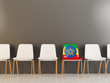 Chair with flag of ethiopia