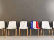 Chair with flag of france
