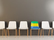 Chair with flag of gabon