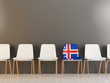 Chair with flag of iceland