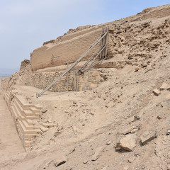 Wall Mural - The ruins of Pachacamac, an ancient archaeological site on the Pacific coast just south of Lima, Peru